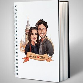 Resim Galata Kulesi ve Aşkımız Karikatürlü Defter 