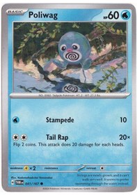 Resim Poliwag 041/167 - Twilight Masquerade - Pokemon Kartı Mint 