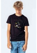 Resim Haggard Awaking The Centuries Baskılı Unisex Çocuk Siyah T-Shirt 