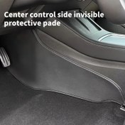 Resim Her İki Tarafta da Vurulmaya Karşı Koruyucu Kontrol Pedleri, Kadife İç Aksesuarlar PU Deri Model Lekelere Karşı Dirençli ve Kolay Temizlenir Uygun Tesla Model3 2024 2017-2023/ModelY 2017-2024 