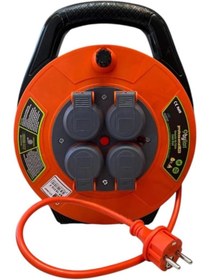 Resim AyrStore Seyyar Kablo Makarası – 10 Metre, 4 Prizli, IP44 Kapaklı, 230V 16A, 1000W – Taşınabilir Çanta Tipi 
