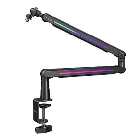 Resim Fifine BM88PRO RGB Low Profile Masaüstü Mikrofon Standı 