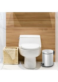 Resim Maxiflow Maxıflow 5 Lt Krom Micro Pedallı Çöp Kovası 