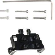 Resim Kangvka Axial Scx24 Axı90081 1/24 Rc Araçlar İçin Siyah Alüminyum Servo Montaj Braketi Ve Vida Seti 