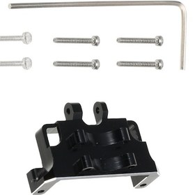 Resim Kangvka Axial Scx24 Axı90081 1/24 Rc Araçlar İçin Siyah Alüminyum Servo Montaj Braketi Ve Vida Seti 