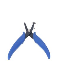 Resim Metal Delgeç Pense 1.6mm Çap Yuvarlak Delik Kemer Deri Kayış Etiketi Mücevher Yapımı Aracı 