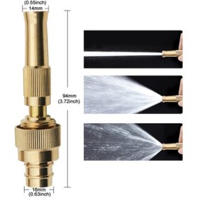 Resim Hediye Rüzgarı Gold Ayarlanabilir Basınç Hortum Başlığı Basınçlı Su 