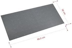 Resim Premium Serisi Banyo - Küvet İçi Kaydırmaz Vantuzlu Hasır Desenli Diktördgen Paspas 68,5 x 35,5 cm, Gri 