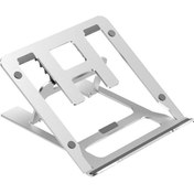 Resim 7-17 inch Macbook Notebook Laptop için Aluminyum Stand 6 Kademeli Masaüstü Tutucu - AL2510 