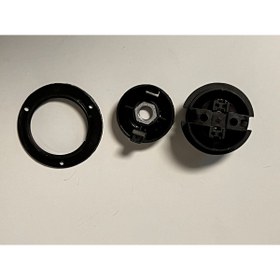 Resim OKYANUSAYD E-27 SİYAH PLASTİK RONDELALI YARIM DİŞLİ GEÇMELİ DUY 