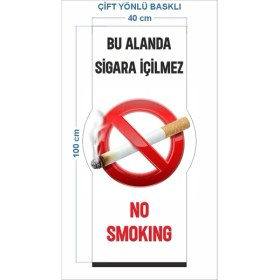 Resim DRK PRINT Sigara Içilmez Levhası Ayaklı 