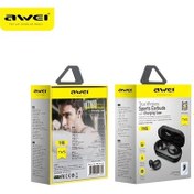 Resim Siyah Awei T16 Tws Bluetooth Kulaklık Kulakiçi Mic Kablosuz Kulak İçi 6d Hifı Bas Stereo Ses Kulaklık Hifi Müzik Spor Kulaklık 