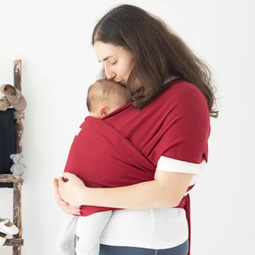Resim Discovery Bordo Bebek Kanguru Sling - TEK BEDEN 