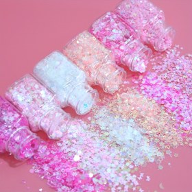Resim 6'lı Parıltılı Pembe Konfeti Seti - Kalp, Yıldız ve Kelebek Şekilleri Sevgililer Günü El İşleri, Reçine Projeleri & DIY Takı Süslemeleri için, El Sanatları Malzemeleri|Parıltılı Süslemeler|Parlak Bitiş, Ev Dekorasyonu İçin Dekoratif Öğeler 