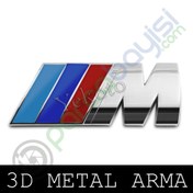 Resim M Metal 3D Amblem Logo Orjinal Style 