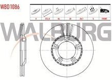 Resim HYUNDAİ H100 94-06 MİN. ÖN FREN DİSK (WALBURG) 