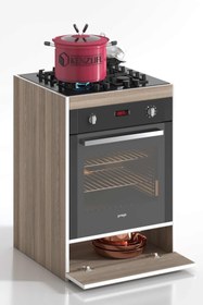 Resim Kenzlife Ankastre Modülü Kabini Berilyum Crd Fırın Ocak Dolabı Kapaklı 