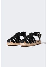 Resim DeFacto Kadın Düz Taban Suni Deri Espadril B8615AX24SMBK26 Siyah 