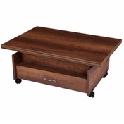 Resim Akıllı Sihirli Laptop Sehpa Yemek Masası Sehpa 2 Çekmeceli Ceviz 