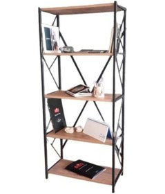 Resim Rafburada Rafburada® 5 Katlı Kitaplık, Dekoratif Kitaplık, Ahşap Kitaplık. 
