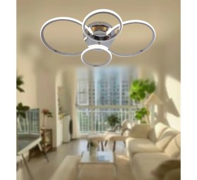 Resim TT Aydınlatma TT035-4-KR Tt Aydınlatma Drone Modeli Krom Kaplama 4 Lü LED Avize 