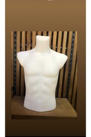 Resim HEAVEN&DEVİL'S SHOP Erkek Beyaz Yarım Tors Vitrin Mankeni 