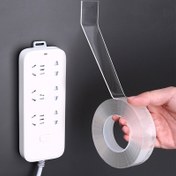 Resim 1 adet Süper Güçlü Çift Taraflı Yapışkan Bant - Yıkanabilir ve Yeniden Kullanılabilir, Şeffaf, Mutfak ve Banyo Malzemeleri için İdeal, Dayanıklı ve Çok Yönlü, Banyo Temel Malzemeleri | Yıkanabilir Bant | Şeffaf Bant 