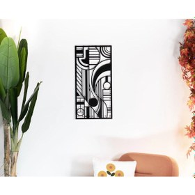 Resim Dikey Soyut Ritmik Desen Metal Duvar Tablosu 