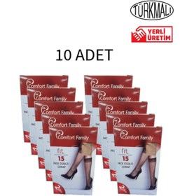 Resim Comfort Family Ince Diz Altı Çorap 10 Adet Çiftli Paket Siyah 
