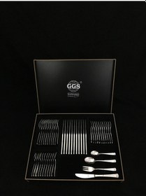 Resim Marion Mat Solingen 96 Parça Kutulu Çatal Kaşık Bıçak Seti Altın 