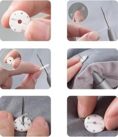 Resim Yorgan Kılıfı Sabitleme - Seti Beyaz 