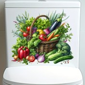 Resim 1 adet, Boya Atölyesi Malzemesi Dekoratif Stickerlar, Kullanımı Kolay, Kapı Stickerları, Buzdolabı Stickerları, Pencere Stickerları, Tuvalet Stickerları, Oda Dekorasyonu, Yeşil Sebzeler ve Meyveler Dekoratif Stickerları 