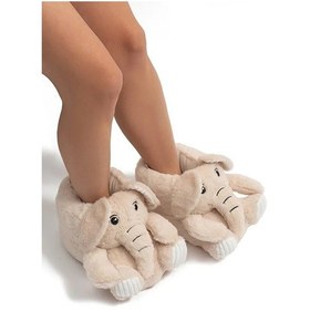 Resim Twigy Elfi Kadın Hayvanlı Panduf Bej 36/41 Bej 