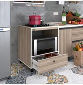 Resim Kenzlife ocak dolabı piraye crd 85*70*60 XLARGE çekmeceli hazır mutfak ankastre gömme ocak için 