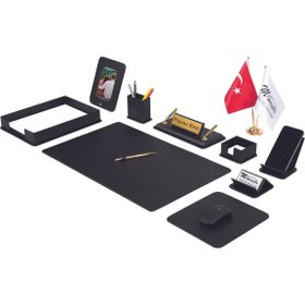 Resim Makroofis Dora Sümen Takımı 12 parça Siyah Full Set (Gold Aksesuarlı) 