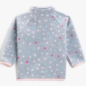 Resim Kız Bebek Puantiyeli Fermuarlı Sweatshirt Uzun Kollu 