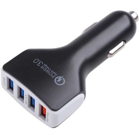 Resim güvenlisepet Araç Şarj Cihazı Oto Çakmaklık Şarj Aleti 4 Port Usb Hızlı Şarj Başlığı 7A Max Total 35w QC 