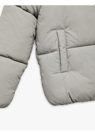 Resim Koton Uzun Kollu Kapşonlu Şişme Mont Gri 6wkg20025aw Gri 