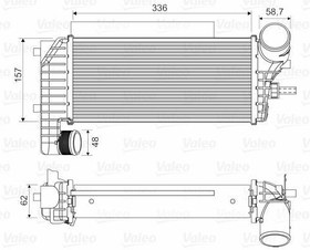 Resim VALEO 818604 | Turbo Radyatörü (Intercooler) 11-Focus-Cmax-Connect 1.5-1.6Tdci 