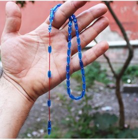 Resim Mavi Renk Uçak Camı Tesbih 