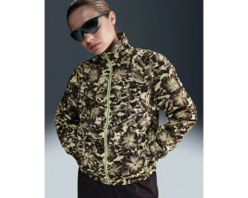 Resim Nike Sportswear Kadın Bol Kesim Uv Korumalı Bol Kesim Tam Fermuarlı Baskılı Spor Ceket -HM7285-701 