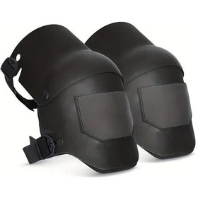 Resim Willowhaven Siyah Ultra Flex Ayarlanabilir Dizlik Çifti Konforlu Diz Koruma İnşaat Bahçe Siyah 