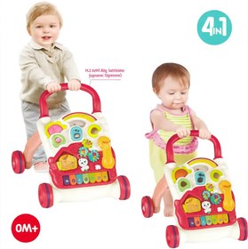 Resim Piyanolu 4 ü 1 Arada İlk Adım Bebek Yürüteci 