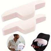 Resim Golf/Beyzbol Şapkaları için 80'lik Non-dokuma Ter Emici Astarlar, Şapka Kalkanı İçleri, Şapka Astarı için Ter Pedleri, Yapışkan Şerit - Konfor ve Hijyen Aksesuarı 