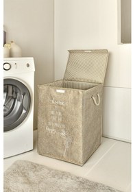 Resim Meleni Home 2 Adet Keçe Kapaklı Kirli Çamaşır Sepeti - Çok Amaçlı Saklama Kutusu Mega Hurç Diğer 