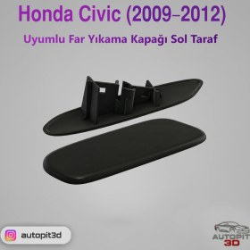 Resim AutoPit 3D Honda Civic (2009-2012) Uyumlu Far Yıkama Kapağı Sol Taraf 