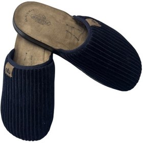 Resim Kışlık Unisex Ev Terliği Lacivert 