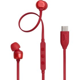 Resim Jbl Tune 310C, Usb-C Kulakiçi Kulaklık, kırmızı 