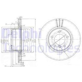 Resim Delphı Fren Dıskı On Bmw E60 04 10 IS00-DELPHI BG3870 