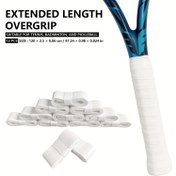 Resim 12 Adet Beyaz Tenis Raketi Üst Kavrama - Ter Emici, Kaymaz, Şok Emici, Dayanıklı PU Malzeme, 1200x25x0.6mm, Tenis ve Badminton Raketleri İçin Uygun 